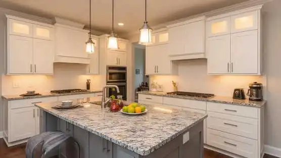 Beautiful modern kitchen with new cabinets